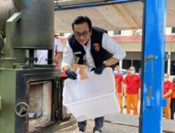 Pil Ekstasi, Sabu, Ganja dan Kartrid Vape Dibakar di Mapolresta Barelang