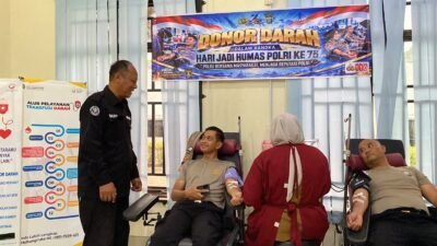 Sambut Hari Jadi Humas Polri ke-75, Polres Bintan Gelar Donor Darah