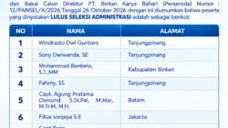 Ini Nama 7 Calon Direktur PT Bintan Karya Bahari, Berlanjut ke Uji Kelayakan dan Kepatutan