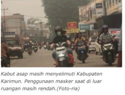 Karimun Diselimuti Asap Tebal, Kualitas Udara Tidak Sehat – Dinkes Imbau Warga Wajib Masker