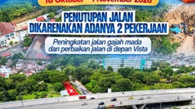 BP Batam Tutup Jalan Gajah Mada 18 Oktober – 1 November, Pasang Box Culvert untuk Atasi Drainase